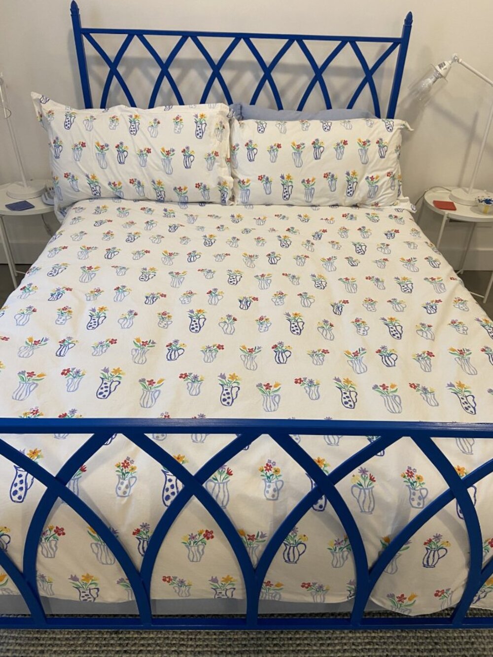 LLBean Queen Floral Vase Print Duvet Cover Set